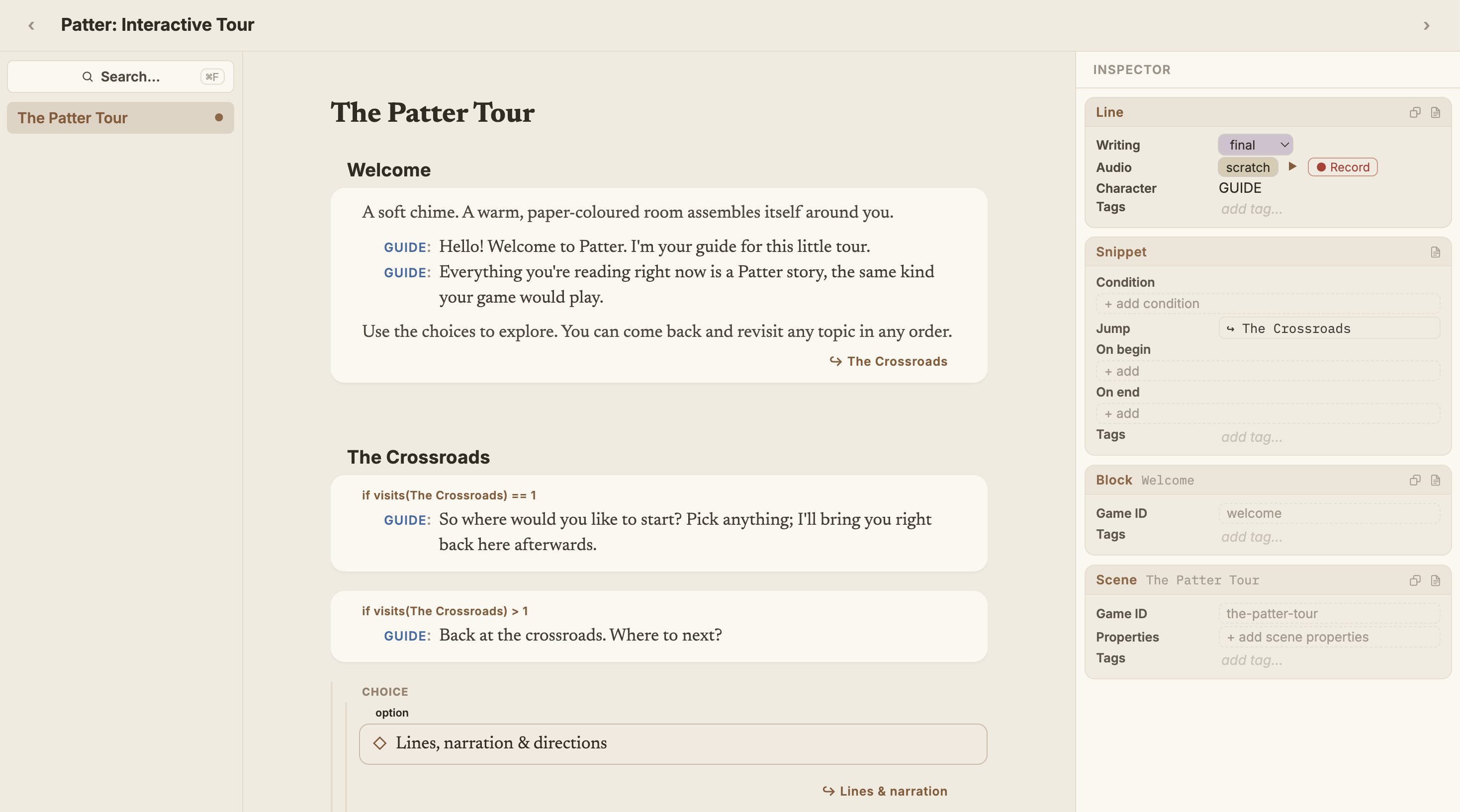 PatterKit Branching Dialogue