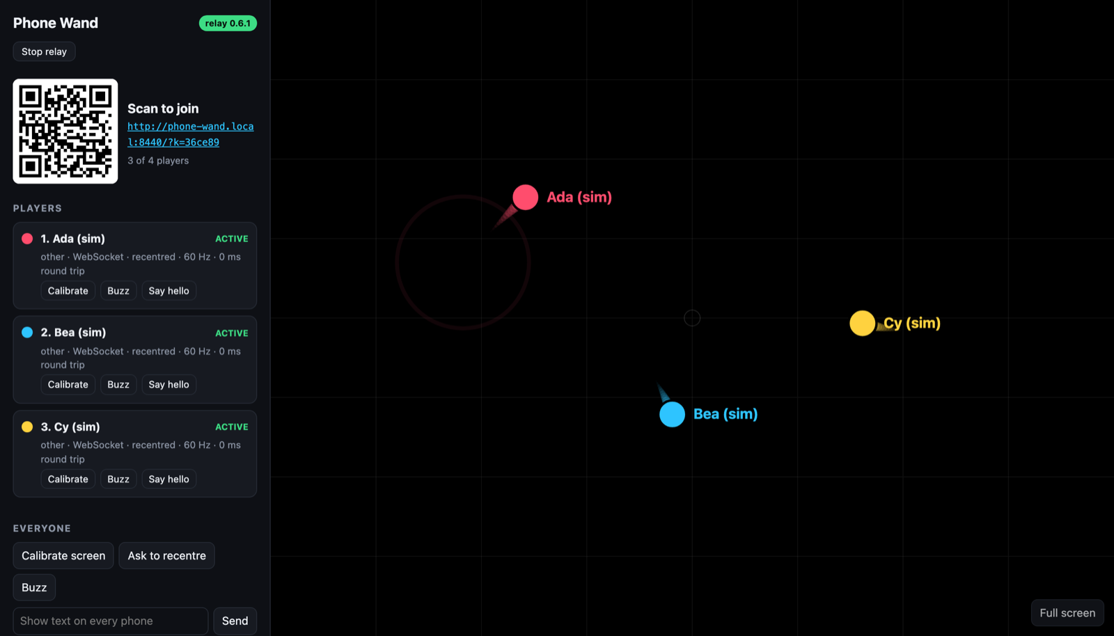 Phone Wand Relay Dashboard
